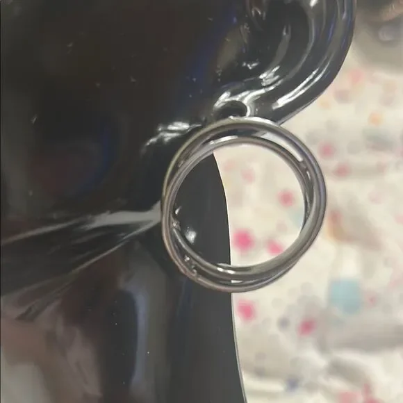 Paparazzi Black Hoop Earrings - Picture 11 of 14